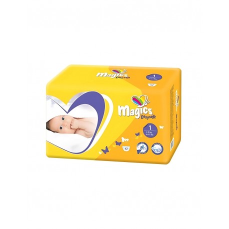 Paquete de pañales Magics talla 1 Easysoft. 42uds (2-5 kg)