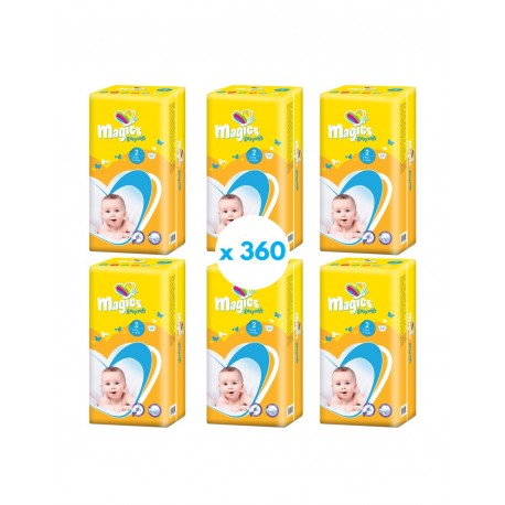 Caja de pañales Magics talla 2 Easysoft. 360uds (4-8 kg)