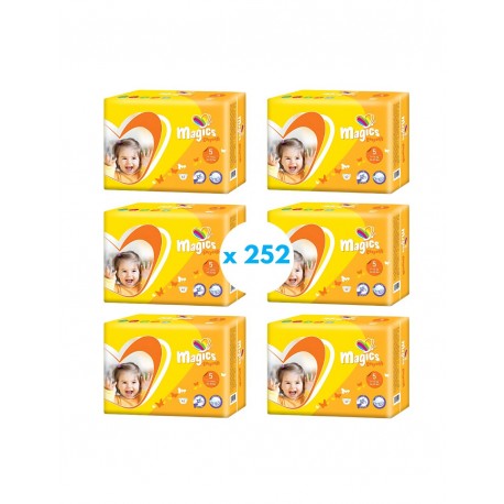 Caja de pañales Magics talla 5 Easysoft. 252uds (11-16 kg)