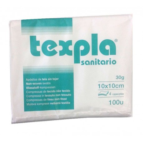 TEXPLA APOSITO 20X20 PLEG. 10X10 4C 30G  B/ 100 UDS